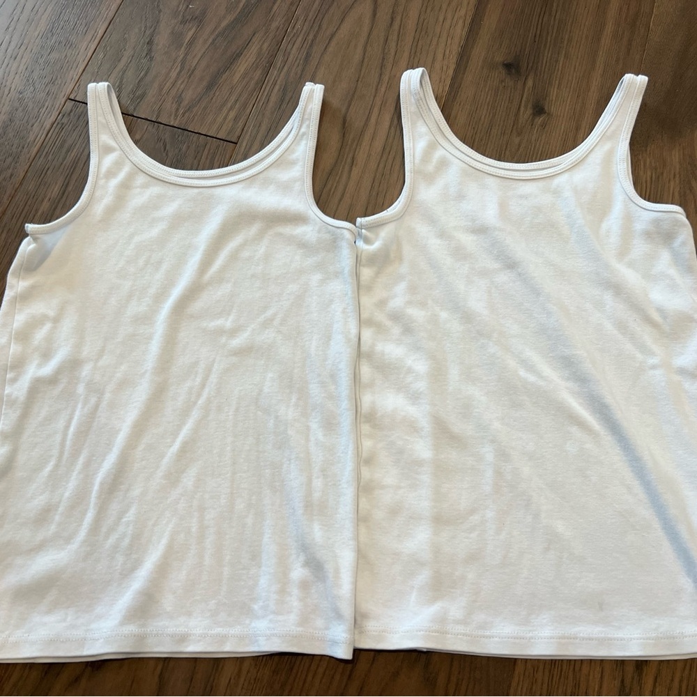 Old Navy White Fitted Tank Tops Girls 6/7